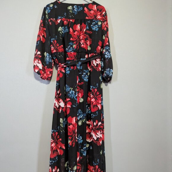 AdditionElle Floral Maxi Dress Chiffon Size 18 Women's Mid Size - Picture 6 of 6